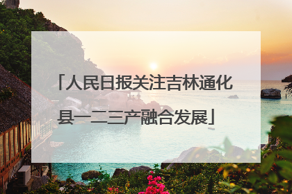 人民日报关注吉林通化县一二三产融合发展