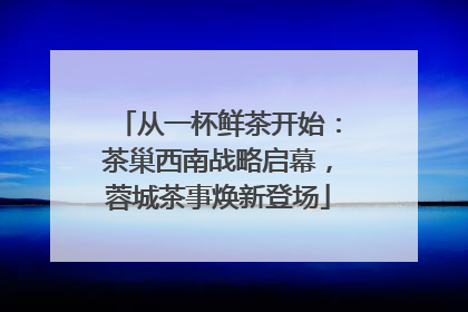 从一杯鲜茶开始：茶巢西南战略启幕，蓉城茶事焕新登场