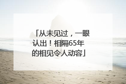 从未见过，一眼认出！相隔65年的相见令人动容