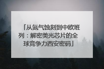 从氮气蚀刻到中欧班列：解密美光芯片的全球竞争力西安密码