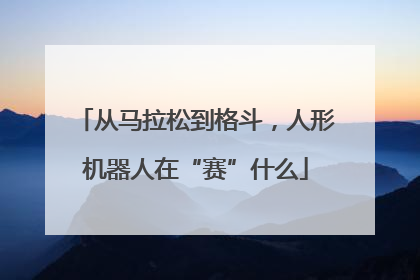 从马拉松到格斗，人形机器人在“赛”什么