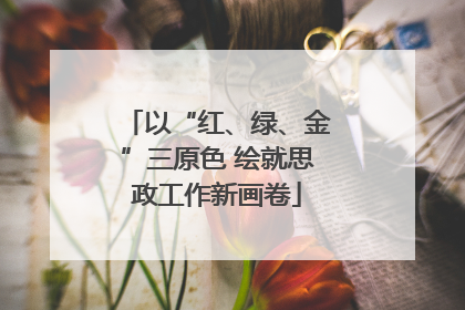 以“红、绿、金”三原色 绘就思政工作新画卷