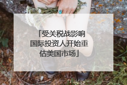 受关税战影响 国际投资人开始重估美国市场
