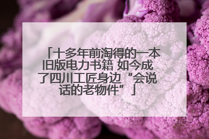 十多年前淘得的一本旧版电力书籍 如今成了四川工匠身边“会说话的老物件”
