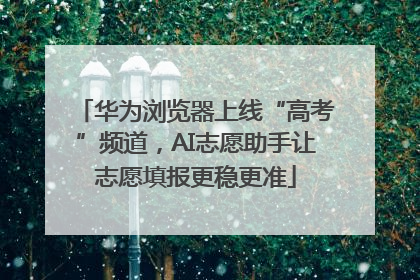 华为浏览器上线“高考”频道，AI志愿助手让志愿填报更稳更准