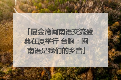 厦金湾闽南语交流盛典在厦举行 台胞：闽南语是我们的乡音
