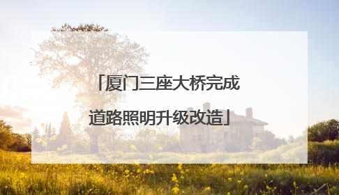厦门三座大桥完成道路照明升级改造