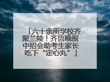 六十余所学校齐聚兰陵！齐鲁晚报中招会助考生家长吃下“定心丸”