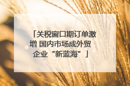 关税窗口期订单激增 国内市场成外贸企业“新蓝海”