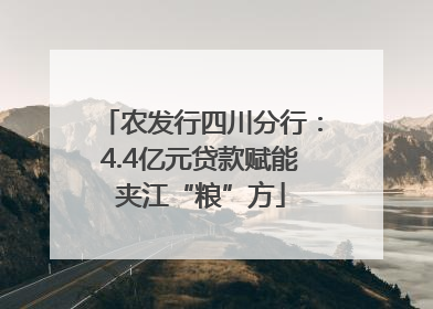 农发行四川分行：4.4亿元贷款赋能夹江“粮”方