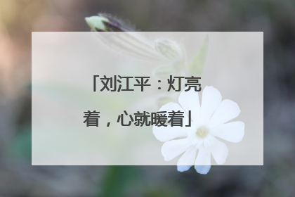 刘江平：灯亮着，心就暖着