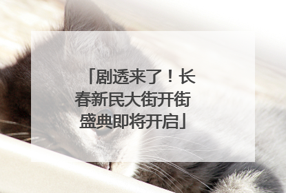 剧透来了！长春新民大街开街盛典即将开启