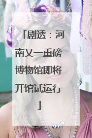 剧透：河南又一重磅博物馆即将开馆试运行