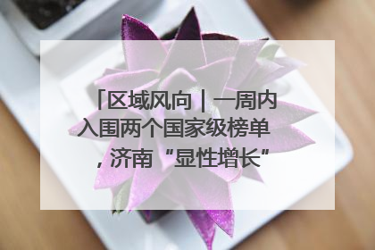 区域风向｜一周内入围两个国家级榜单，济南“显性增长”刷新城市影响力