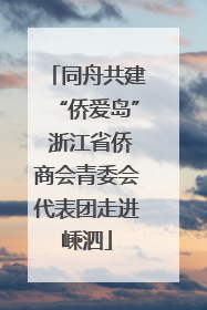 同舟共建“侨爱岛” 浙江省侨商会青委会代表团走进嵊泗