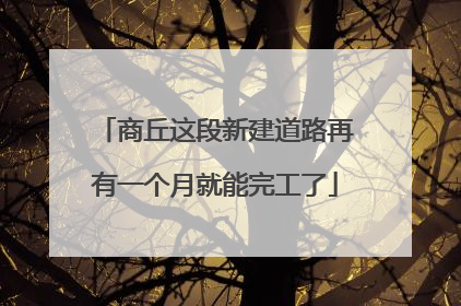 商丘这段新建道路再有一个月就能完工了