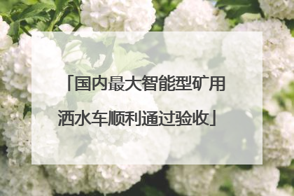 国内最大智能型矿用洒水车顺利通过验收