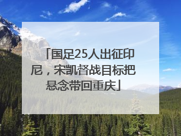 国足25人出征印尼，宋凯督战目标把悬念带回重庆