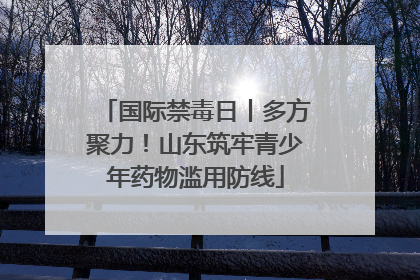 国际禁毒日丨多方聚力！山东筑牢青少年药物滥用防线