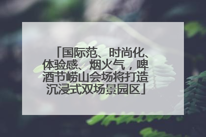 国际范、时尚化、体验感、烟火气，啤酒节崂山会场将打造沉浸式双场景园区