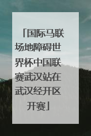 国际马联场地障碍世界杯中国联赛武汉站在武汉经开区开赛