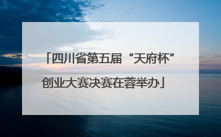 四川省第五届“天府杯”创业大赛决赛在蓉举办