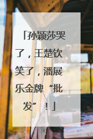 孙颖莎哭了，王楚钦笑了，潘展乐金牌“批发”！