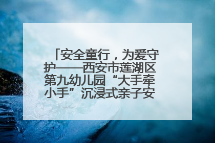 安全童行，为爱守护——西安市莲湖区第九幼儿园“大手牵小手”沉浸式亲子安全体验活动