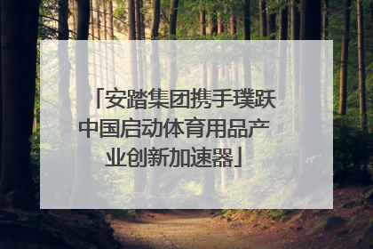 安踏集团携手璞跃中国启动体育用品产业创新加速器