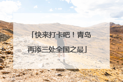 快来打卡吧！青岛再添三处全国之最