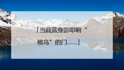 当藏蓝身影叩响“候鸟”的门……
