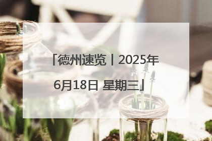 德州速览丨2025年6月18日 星期三