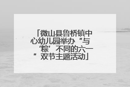 微山县鲁桥镇中心幼儿园举办“与‘粽’不同的六一”双节主题活动