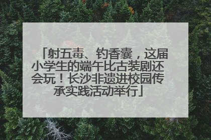 射五毒、钓香囊，这届小学生的端午比古装剧还会玩！长沙非遗进校园传承实践活动举行