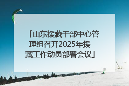 山东援藏干部中心管理组召开2025年援藏工作动员部署会议