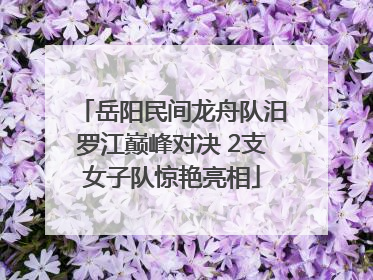 岳阳民间龙舟队汨罗江巅峰对决 2支女子队惊艳亮相
