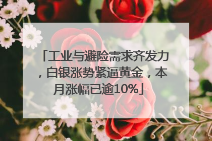 工业与避险需求齐发力，白银涨势紧逼黄金，本月涨幅已逾10%