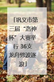 巩义市第三届“洛神杯”大赛举行 36支龙舟劈波逐浪