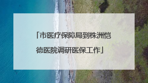 市医疗保障局到株洲恺德医院调研医保工作