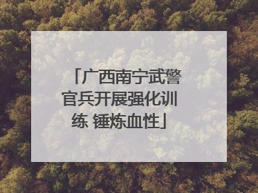 广西南宁武警官兵开展强化训练 锤炼血性