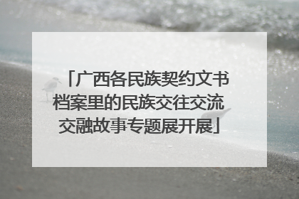 广西各民族契约文书档案里的民族交往交流交融故事专题展开展