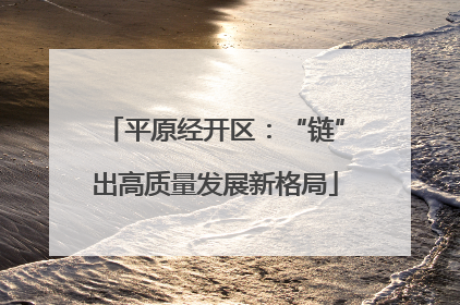 平原经开区：“链”出高质量发展新格局