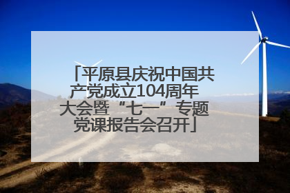 平原县庆祝中国共产党成立104周年大会暨“七一”专题党课报告会召开