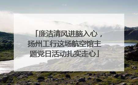 廉洁清风进脑入心，扬州工行这场航空馆主题党日活动扎实走心