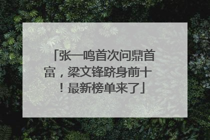 张一鸣首次问鼎首富，梁文锋跻身前十！最新榜单来了