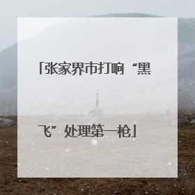 张家界市打响“黑飞”处理第一枪