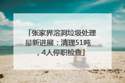 张家界溶洞垃圾处理最新进展：清理51吨，4人停职检查