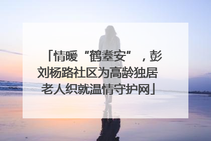 情暖“鹤耋安”，彭刘杨路社区为高龄独居老人织就温情守护网