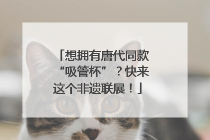 想拥有唐代同款“吸管杯”？快来这个非遗联展！