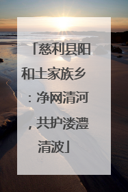 慈利县阳和土家族乡：净网清河，共护溇澧清波